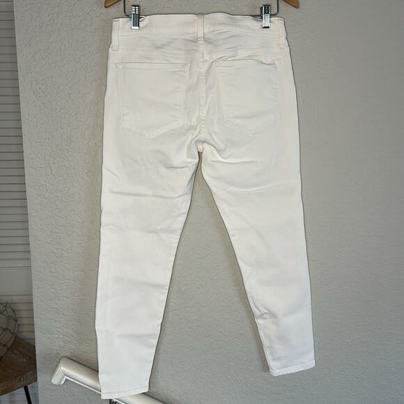 NEW J. Crew 8" Toothpick White Jeans Size 30P Petite BQ314 Minimalist Preppy - Picture 5 of 10